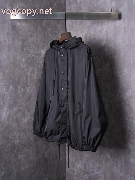 Balenciagaイエローテープ連帽パンチコート_0_2