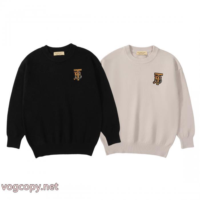BURBERRY歯ブラシ刺繍ロゴニットセーター_0_1