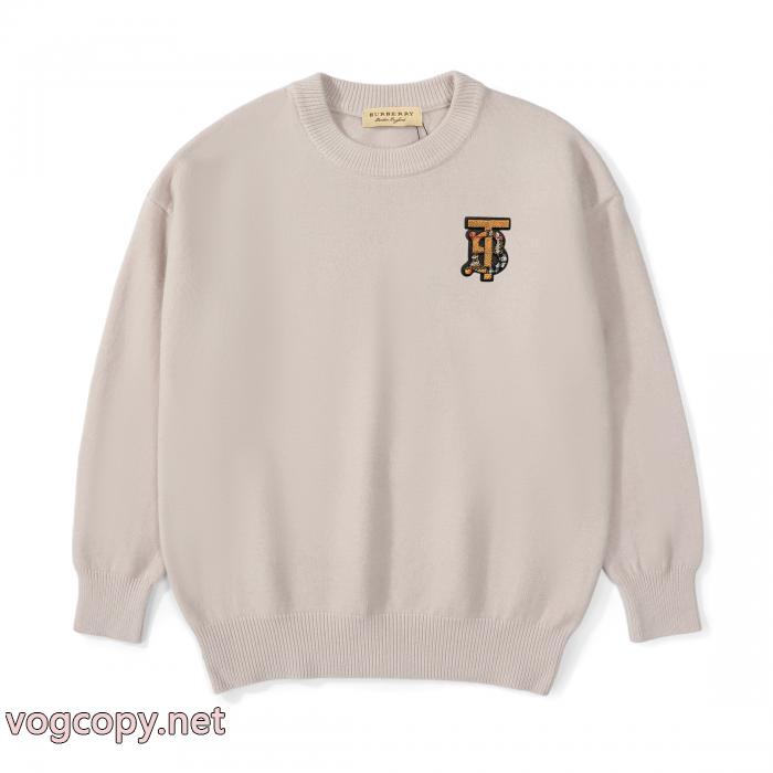 BURBERRY歯ブラシ刺繍ロゴニットセーター_0_2