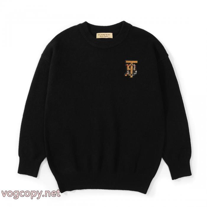 BURBERRY歯ブラシ刺繍ロゴニットセーター_0_5