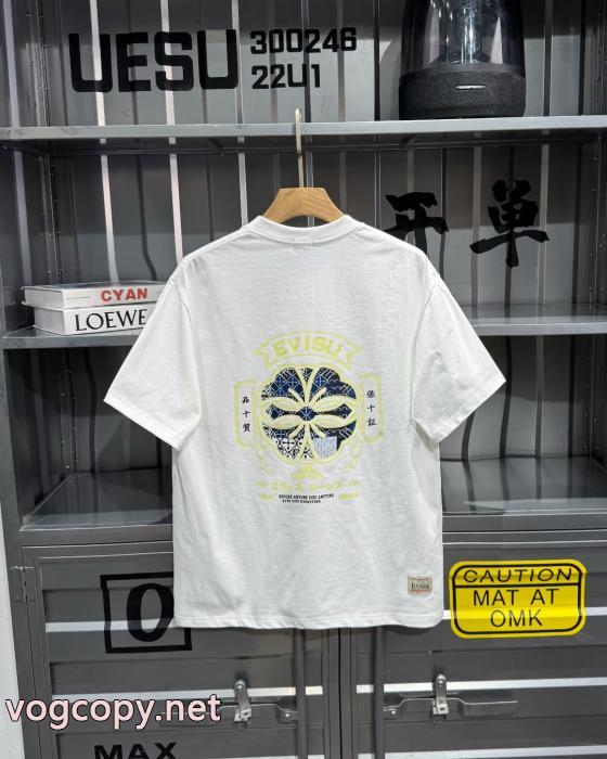 EVISUホームフラワー柄半袖Tシャツ男女同型_0_0