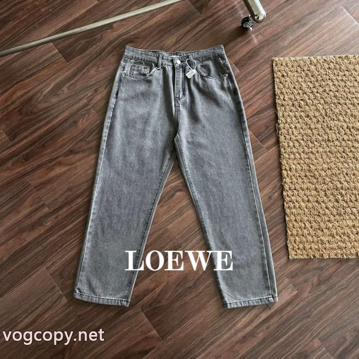 LOEWE新春夏メンズトレンド刺繍水洗マイクロストレッチストレートジーンズ_0_3