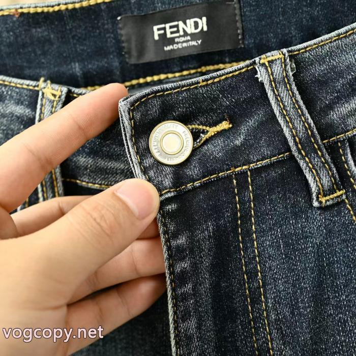 FENDI2025春秋メンズ水洗ミニストレートカジュアルジーンズ_0_2