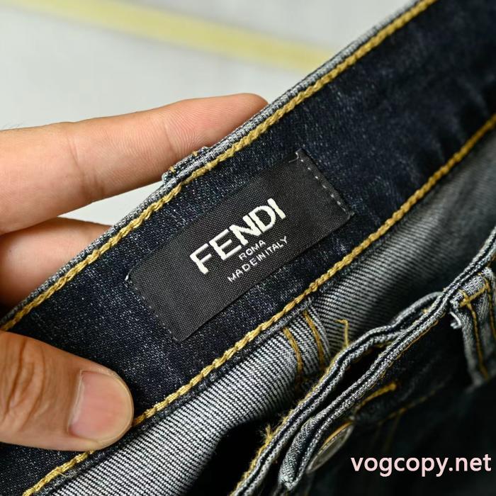 FENDI2025春秋メンズ水洗ミニストレートカジュアルジーンズ_0_3