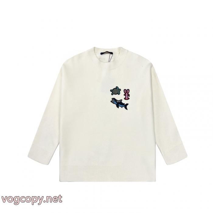 Louis Vuitton冬季限定海洋動物シート刺繍ラウンドネックセーター_0_1