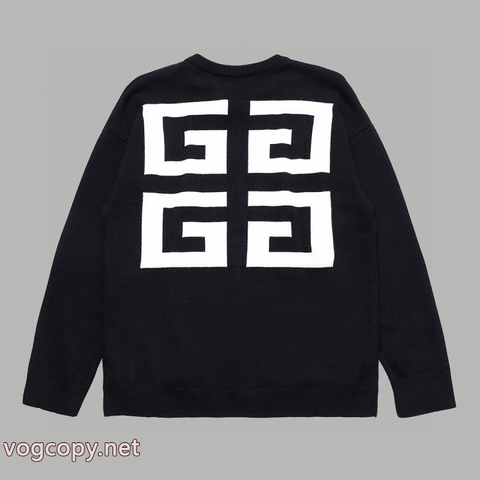 GIVENCHYスクエア大刺繍ラウンドネックセーター男女同型_0_1