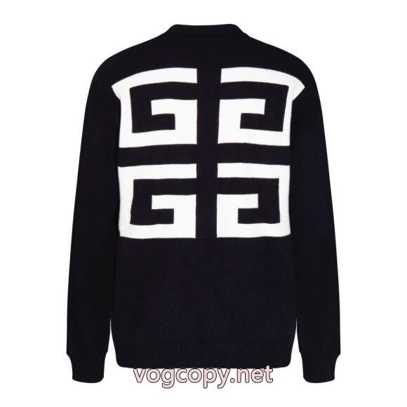 GIVENCHYスクエア大刺繍ラウンドネックセーター男女同型_0_2