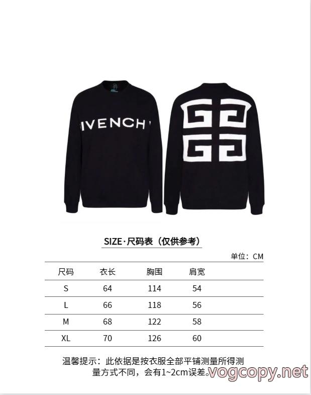 GIVENCHYスクエア大刺繍ラウンドネックセーター男女同型_0_3