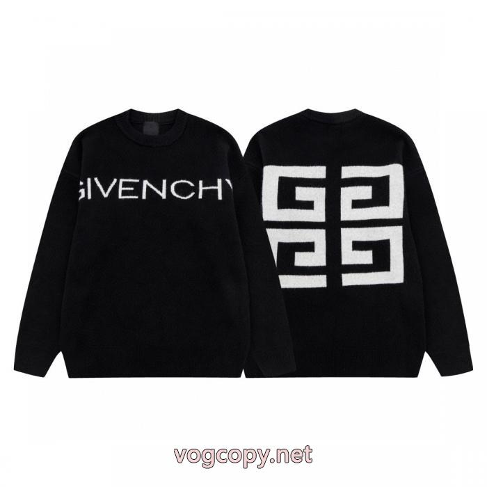 GIVENCHYスクエア大刺繍ラウンドネックセーター男女同型_0_4