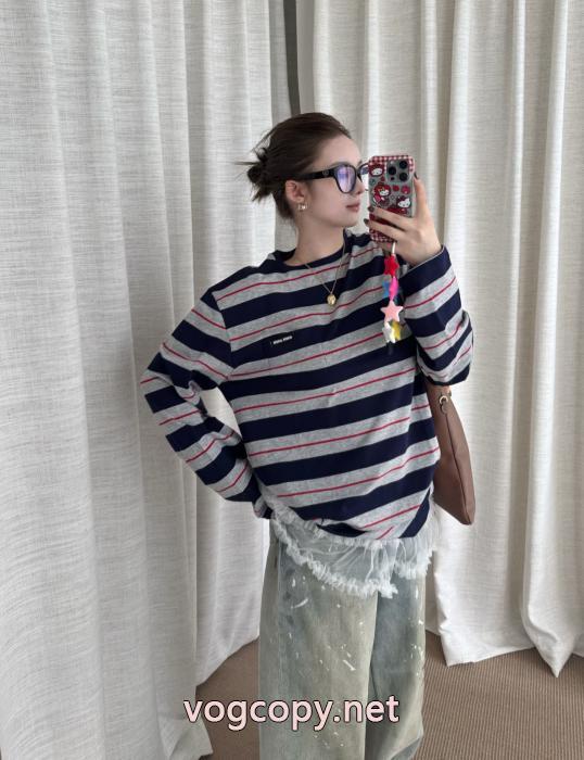 スーパー コピー ブランドMIUMIU長袖Tシャツ人気急上昇 全国無料限定セール 定番品質保証_0_5