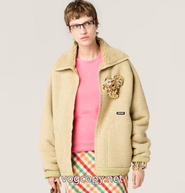 ブランド コピー 販売MIUMIU希少入荷 2025秋冬新作 相性抜群のコンビジャケット_0_5