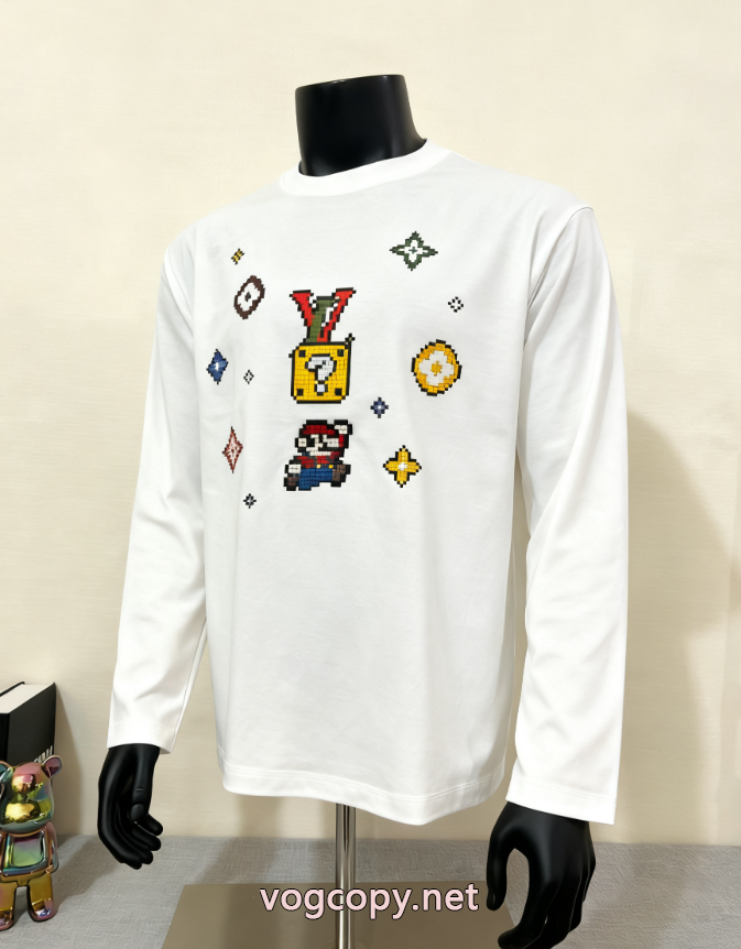 長袖TシャツLOUIS VUITTON欲しい可愛く新鮮 リラックスした雰囲気に HOT得価ブランド 偽物_0_3