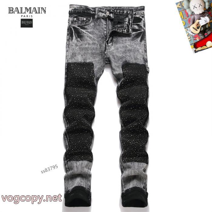 BALMAIN偽 ブランド 販売最新先取りおしゃれなロゴ入り 期間限定価格 ファッションブランドジーンズ_0_2