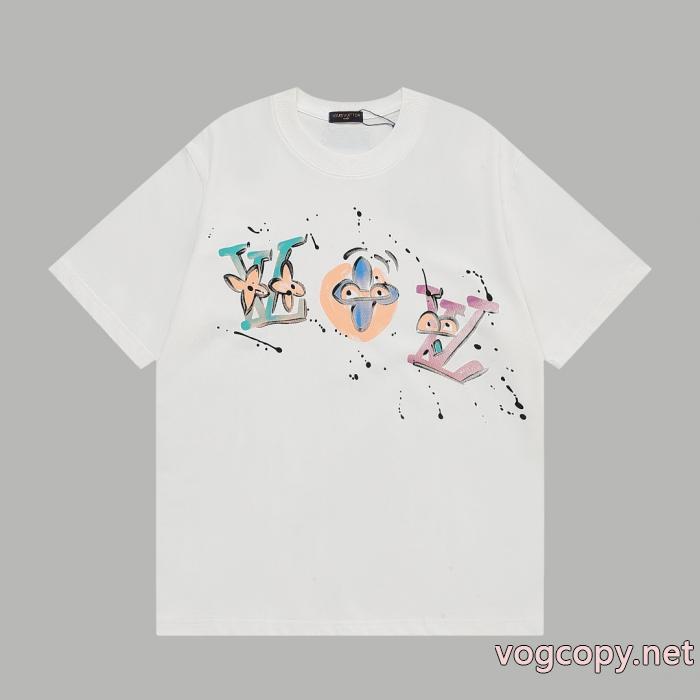 ブランド コピー 激安TシャツLOUIS VUITTONクール印象 最安値に挑戦 ストリートファッション_0_4