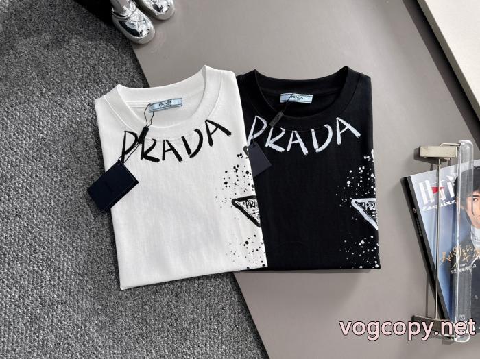 ブランド コピー 着払いPRADA洗練された雰囲気 男女共用 個性的なスタイリングTシャツ_0_0