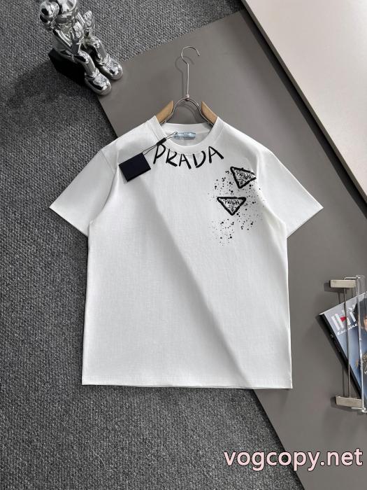 ブランド コピー 着払いPRADA洗練された雰囲気 男女共用 個性的なスタイリングTシャツ_0_4