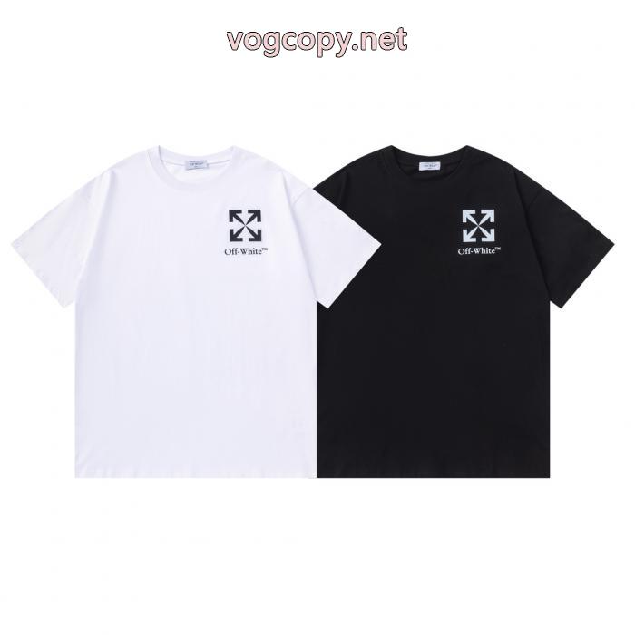 偽物 通販 人気の商品 大人フェミニン 高級感ある半袖TシャツOff-White_0_2