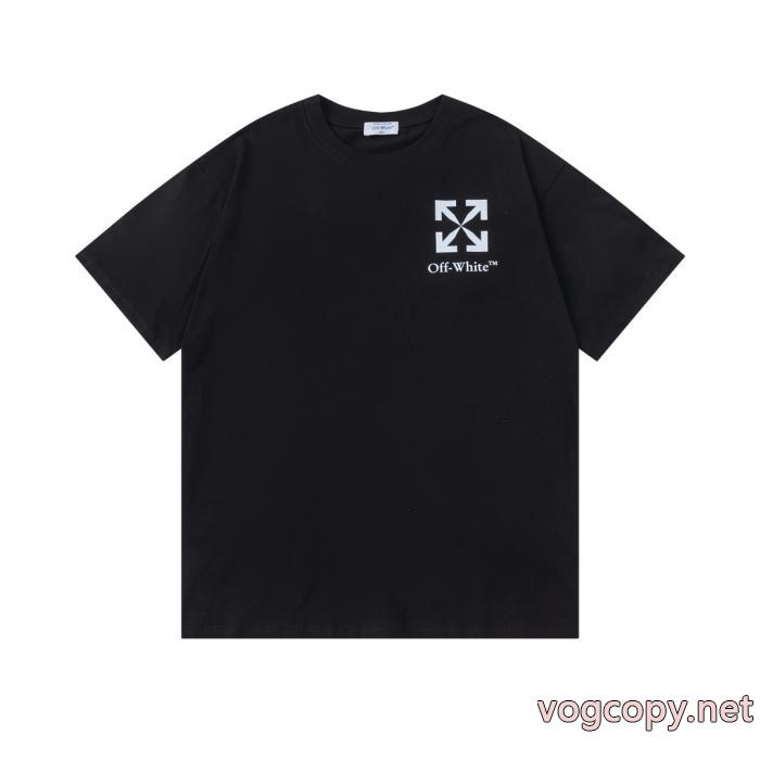 偽物 通販 人気の商品 大人フェミニン 高級感ある半袖TシャツOff-White_0_3