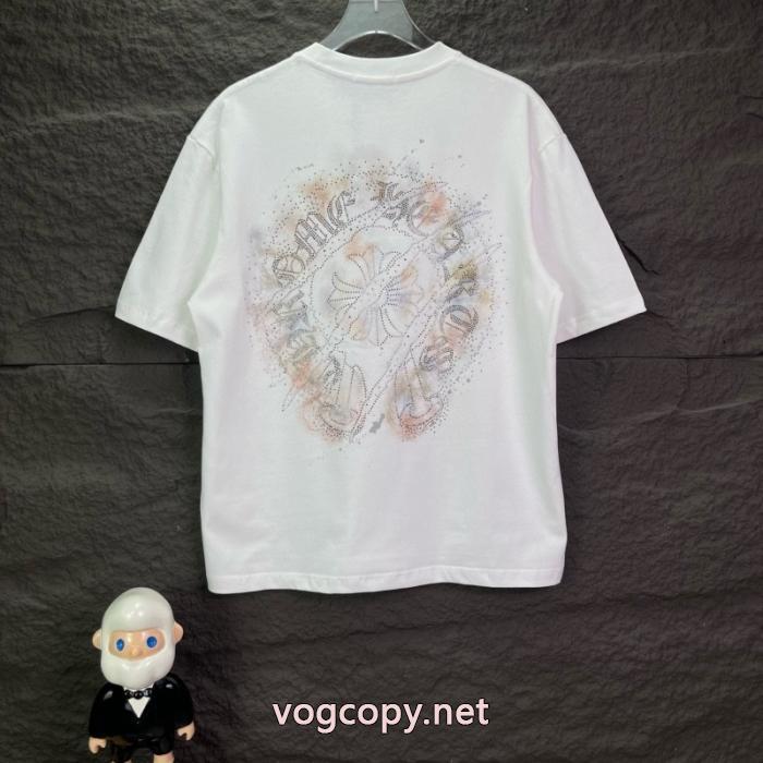 話題沸騰 円高還元Sale 流行の最前線偽物 ブランド 激安半袖TシャツCHROME HEARTS_0_0
