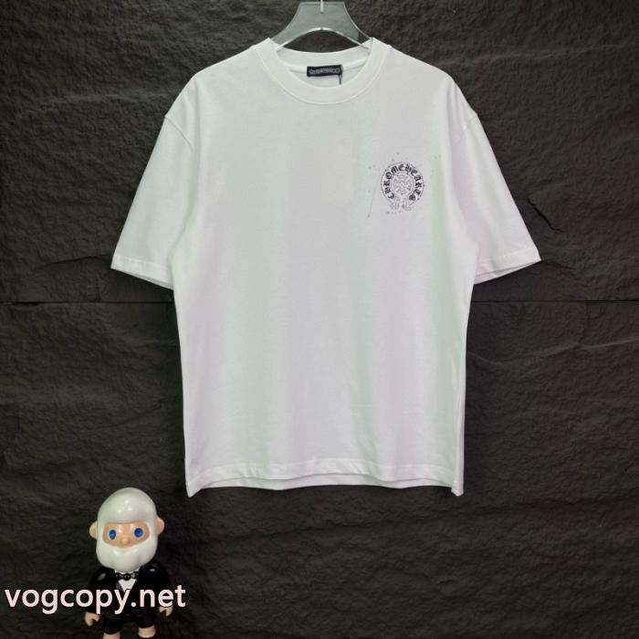 話題沸騰 円高還元Sale 流行の最前線偽物 ブランド 激安半袖TシャツCHROME HEARTS_0_2