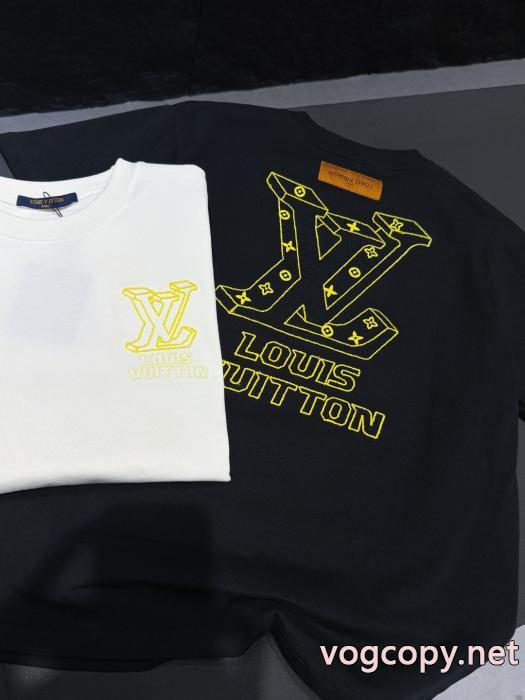 偽物 ブランド ショップ個性的な素材感も魅力 大人っぽい 優等品LOUIS VUITTON半袖Tシャツ_0_0