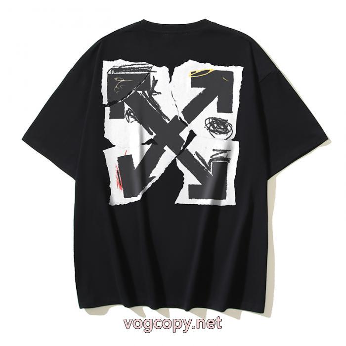 海外限定 品質保証安い 2026秋冬新作オフホワイト偽 ブランド半袖Tシャツ_0_1