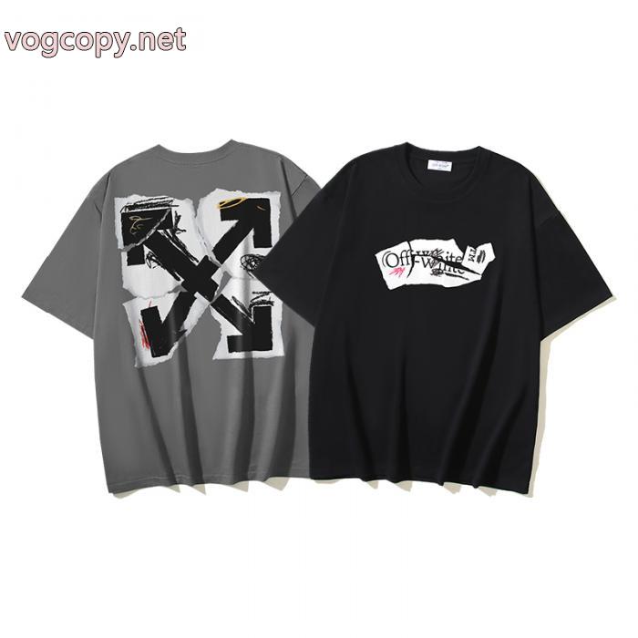 海外限定 品質保証安い 2026秋冬新作オフホワイト偽 ブランド半袖Tシャツ_0_2