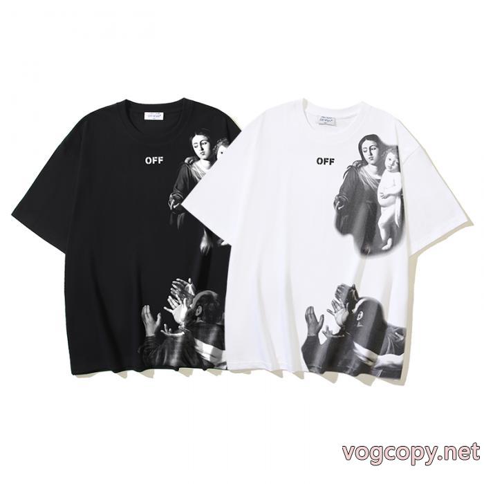 オフホワイト半袖TシャツTOPセラー賞 日本限定素材 超人気新作登場ブランド スニーカー 激安_0_0