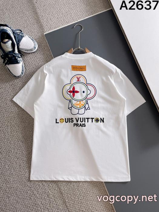 ブランド 偽物 通販LOUIS VUITTONセールで破格 超限定即完売 VIP SALE!入手困難半袖Tシャツ_0_5