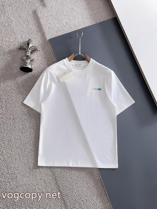 偽 ブランド 通販激安期間限定セール 最安値激しい争奪戦 人気一番半袖Tシャツセリーヌ_0_3