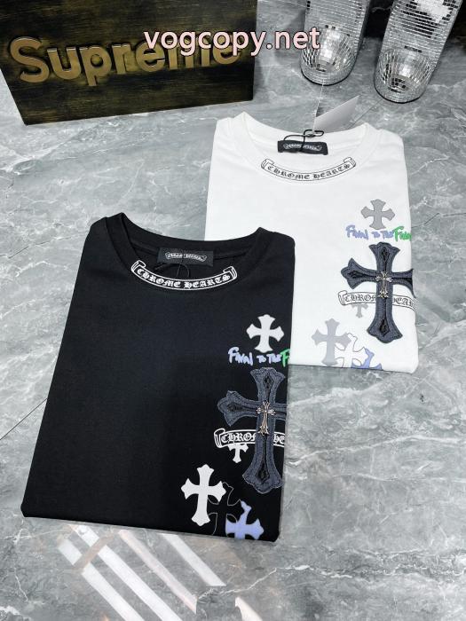 ブランド フェイク半袖Tシャツ限定！人気オススメ 高級感演出 お手頃価格でGETCHROME HEARTS_0_4