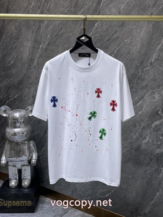 コピー ブランド 販売CHROME HEARTSギフトにオススメ 肌触り最高 豊富な色揃え半袖Tシャツ_0_0
