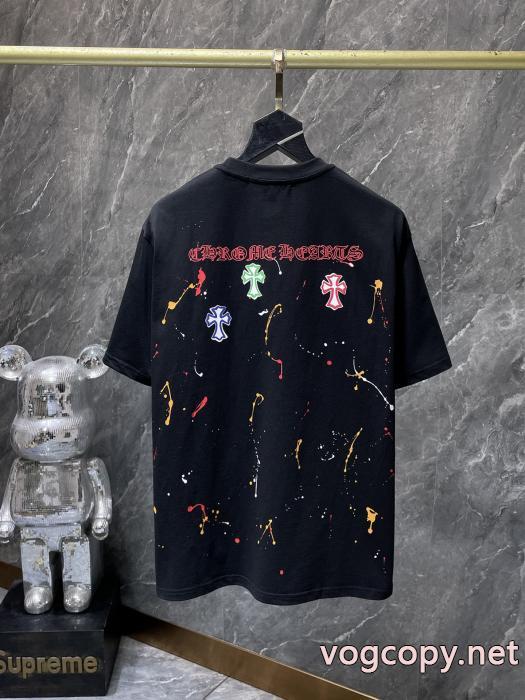コピー ブランド 販売CHROME HEARTSギフトにオススメ 肌触り最高 豊富な色揃え半袖Tシャツ_0_1
