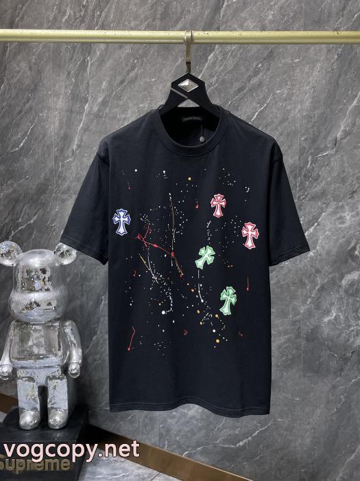 コピー ブランド 販売CHROME HEARTSギフトにオススメ 肌触り最高 豊富な色揃え半袖Tシャツ_0_3