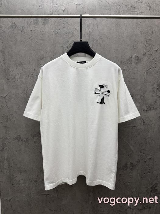 ブランド コピー半袖Tシャツ激安新作 有名人愛用 最高級品質のCHROME HEARTS_0_1