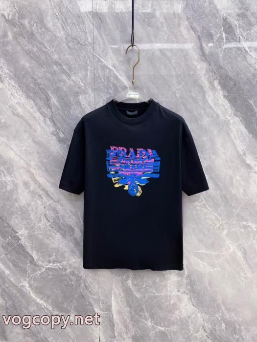 ブランド 通販 激安半袖TシャツPRADA手元に在庫あり 大人の余裕が漂う 大特価_0_3
