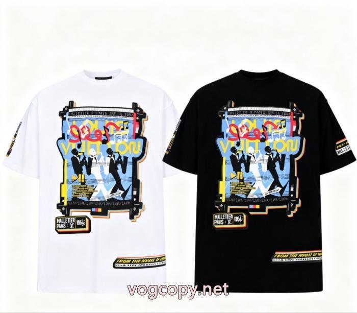 激安 通販 専門店特別感のある 今季流行り 上質な材料LOUIS VUITTON半袖Tシャツ_0_4
