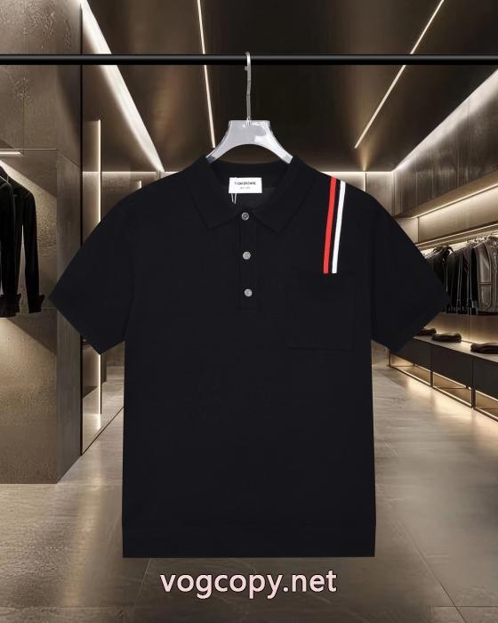 26AW お早目に トレンド感溢れる 今季爆発的な人気半袖poloTシャツ激安 通販 専門THOM BROWNE_0_0