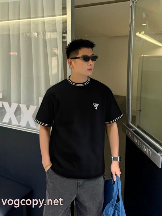 偽 ブランド 販売PRADA2026流行り 定番 ファッション 大好評シリーズ半袖Tシャツ_0_5