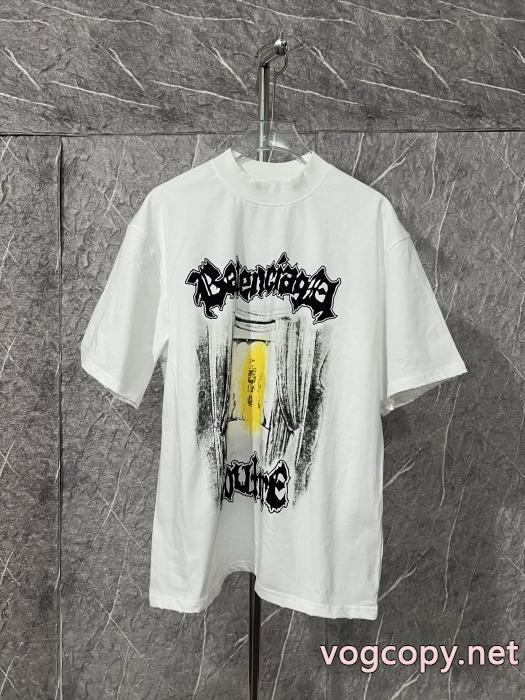 デザイン性の高い 完売必至!!  注目作品BALENCIAGA半袖Tシャツスーパー コピー ブランド_0_1