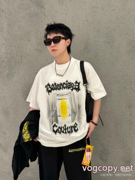 デザイン性の高い 完売必至!!  注目作品BALENCIAGA半袖Tシャツスーパー コピー ブランド_0_3