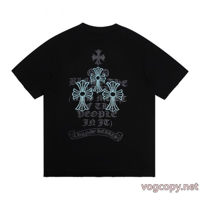 CHROME HEARTS偽 ブランド 購入即発送可能 肌触りが良い お洒落な印象半袖Tシャツ_0_2
