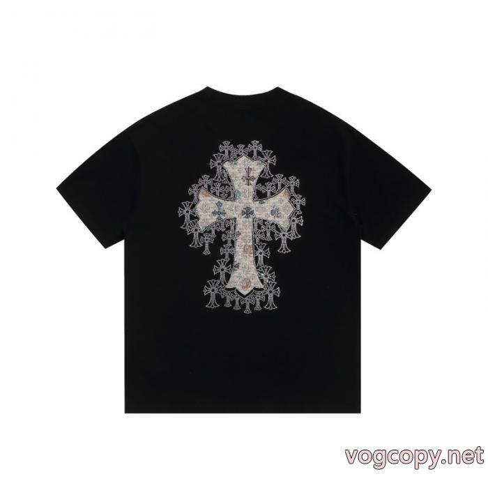 オシャレ度アップ 稀少*新品登場 新色登場ブランド コピー 通販CHROME HEARTS半袖Tシャツ_0_2