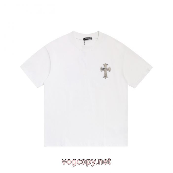 オシャレ度アップ 稀少*新品登場 新色登場ブランド コピー 通販CHROME HEARTS半袖Tシャツ_0_5