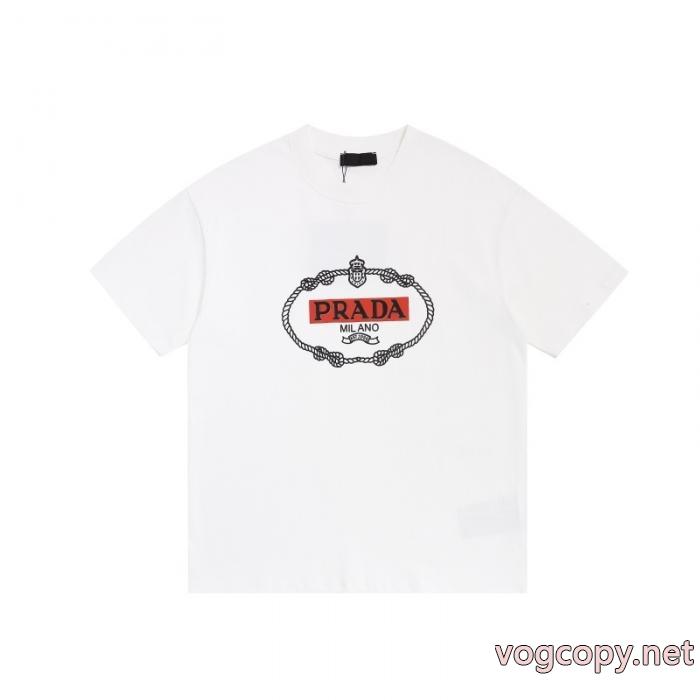 PRADA保温性の高い 全国無料品質保証 人気商品  偽 ブランド半袖Tシャツ_0_2