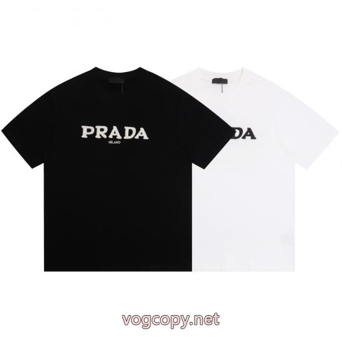 PRADA限定SALE 数量限定定番人気 大人の魅力ブランド 偽物 激安 通販半袖Tシャツ_0_2