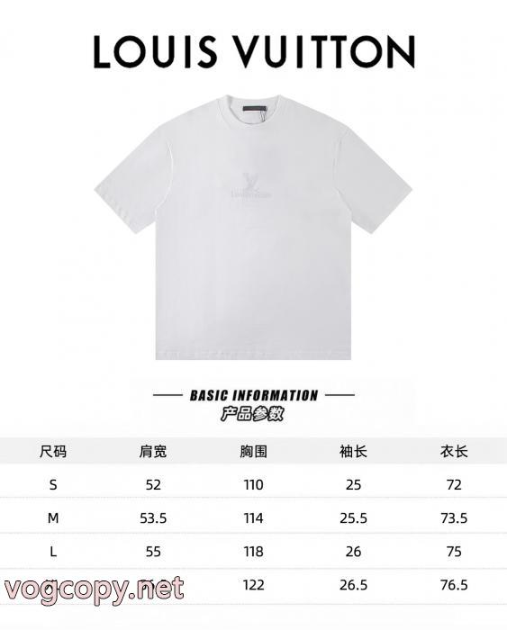 人気新作 男女兼用 最安値スーパー コピー 安心 LOUIS VUITTON半袖Tシャツ_0_4