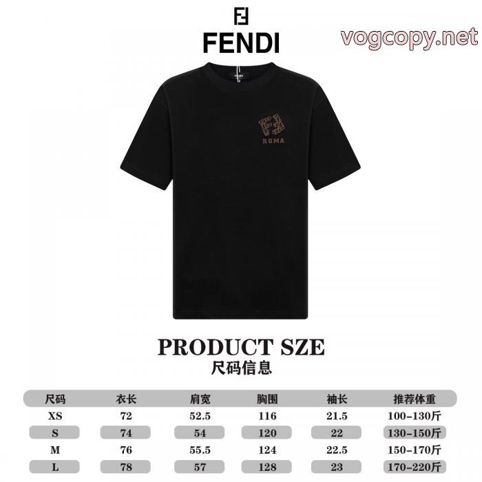 流行フォルム 最安値が実現 爆買い格安半袖TシャツFENDIブランド レプリカ_0_4