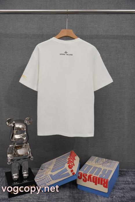 セレブ風  永遠の定番 高級感演出半袖Tシャツブランド 通販 激安STONE ISLAND_0_1