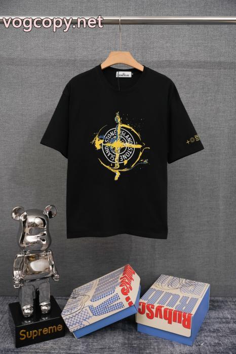 セレブ風  永遠の定番 高級感演出半袖Tシャツブランド 通販 激安STONE ISLAND_0_3